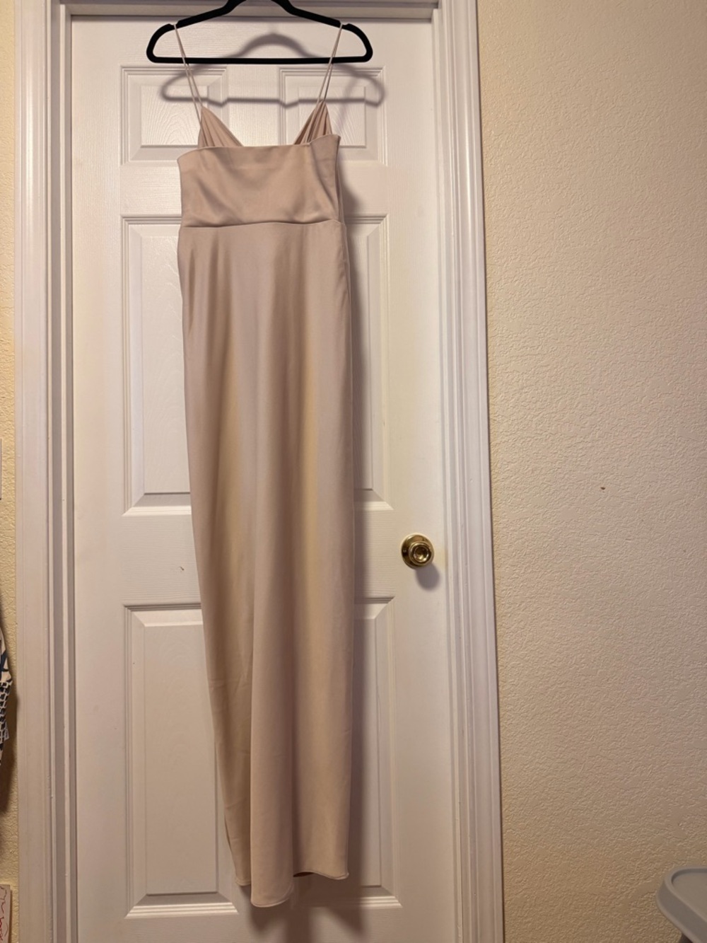 BHLDN Freya Satin Charmeuse Maxi Dress - Champagne - Size 6 - Picture 5 of 8